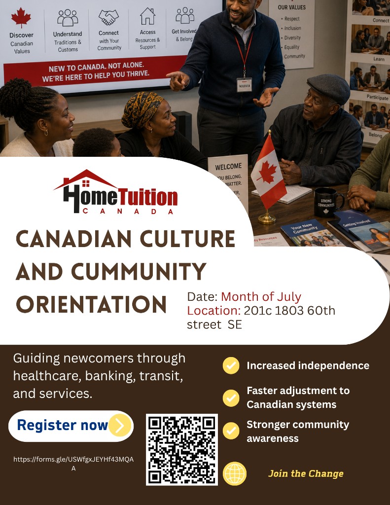 Canadian Culture and Community Orientation flyer