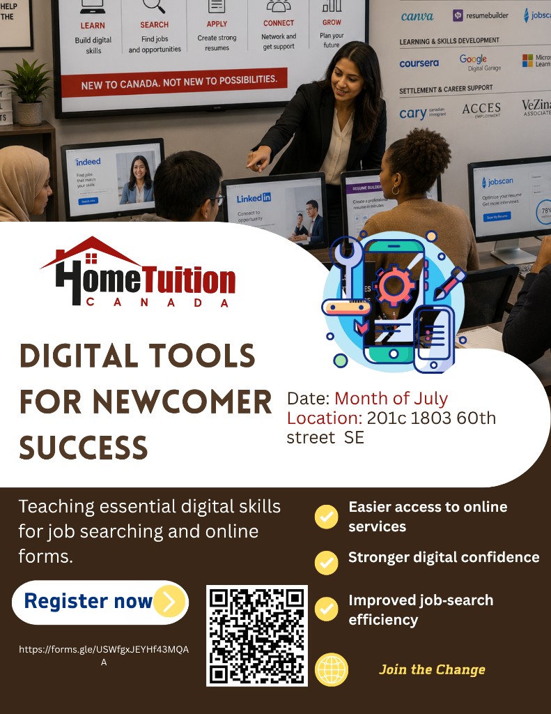Digital Tools for Newcomer Success flyer