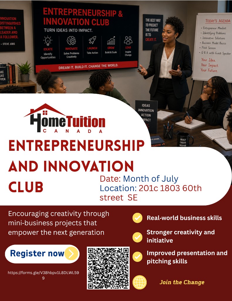 Entrepreneurship and Innovation Club flyer